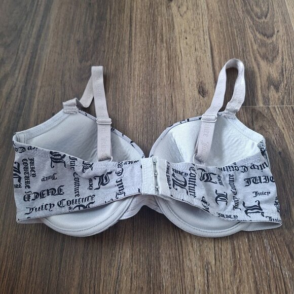 💙 Juicy Couture Lightly Padded Bra Wide Straps Size 38D - Picture 4 of 7